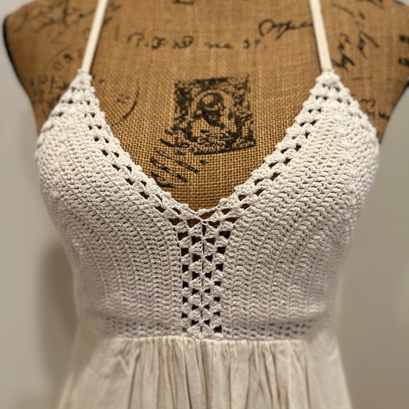 LULUS Hippie Hippie CHIC Crochet Maxi Dress - SMALL - Picture 2 of 7